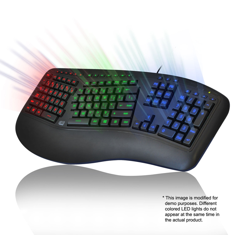 Adesso Tru-Form 150 Backlit Ergonomic Keyboard